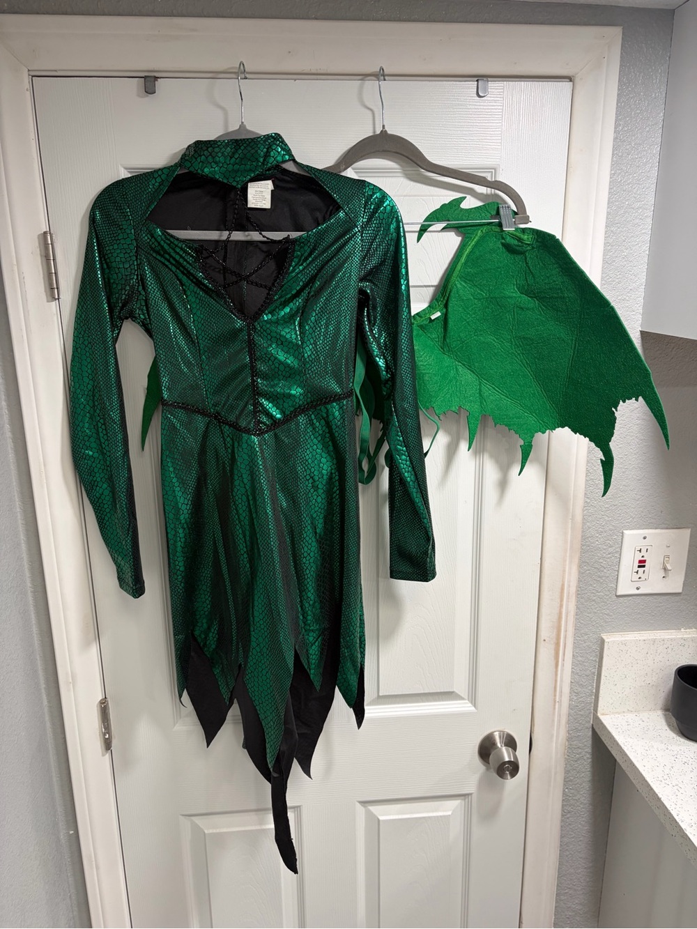 Dreamgirl Emerald Green Dragon Costume with Wings